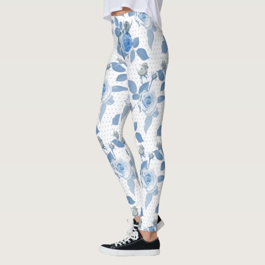 Blauw Roos Leggings (Links)