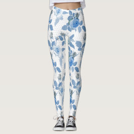 Blauw Roos Leggings