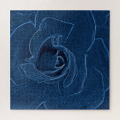 blauw roos legpuzzel (Horizontaal)
