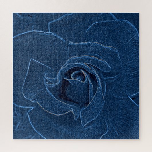 blauw roos legpuzzel (Verticaal)