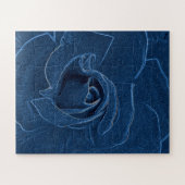 blauw roos legpuzzel (Horizontaal)