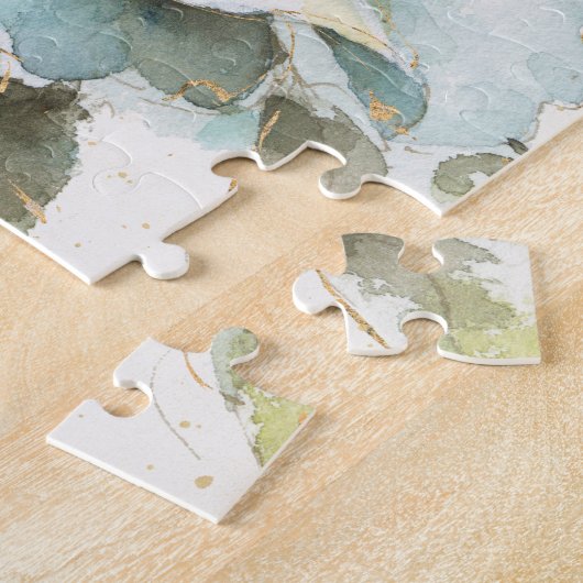 Blauw Roos Legpuzzel (Zijkant)