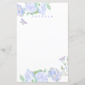 Blauw Roos lint monogram bruiloft (Voorkant)