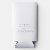 Blauw Roos lint monogram Koelbox Seltzer Blikjeskoeler (Achterkant)