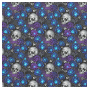 Blauw Roos Magie Stof