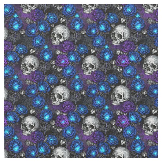 Blauw Roos Magie Stof (Close Up)