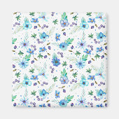 Blauw roos magneet (Voorkant)