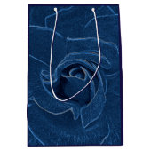 blauw roos medium cadeauzakje (Voorkant)