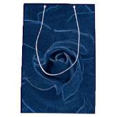 blauw roos medium cadeauzakje (Achterkant)