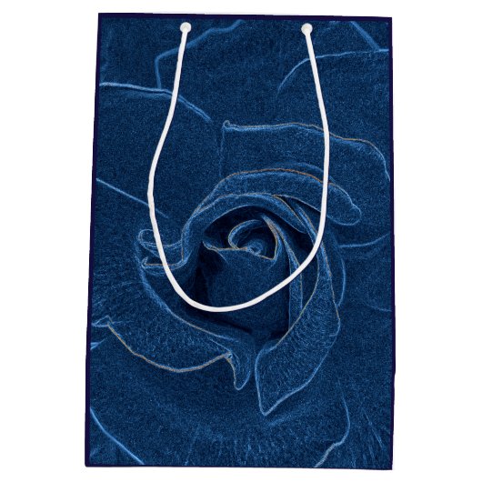 blauw roos medium cadeauzakje (Achterkant)