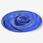 Blauw Roos Papieren Bordje (Gekanteld)