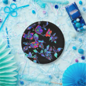 blauw Roos Papieren Bordje (Feest)