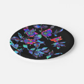 blauw Roos Papieren Bordje (Gekanteld)