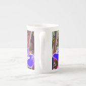 Blauw Roos Petals Bone China Porselein Mok (Achterkant)