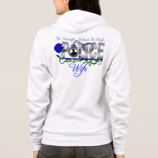 Blauw Roos POLITIEK WIFE Zip/Geboste vlooienvesten Hoodie