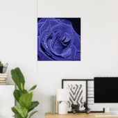 Blauw Roos Poster (Thuiskantoor)