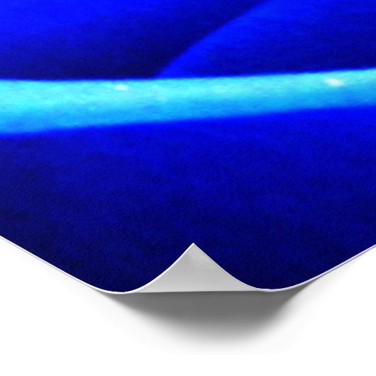 Blauw Roos Poster (Hoek)