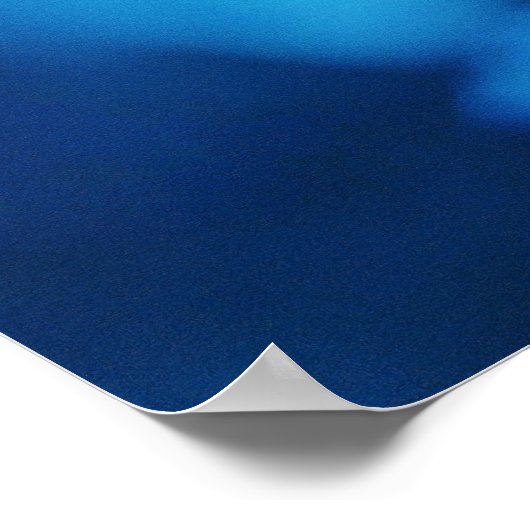 Blauw Roos Poster (Hoek)