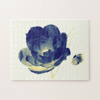 Blauw Roos Puzzle Legpuzzel