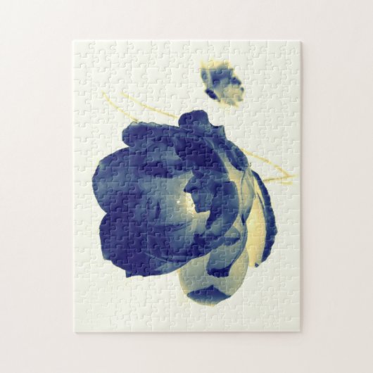 Blauw Roos Puzzle Legpuzzel (Verticaal)