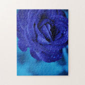 Blauw Roos Puzzle Legpuzzel (Verticaal)