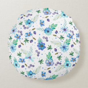 Blauw roos rond kussen