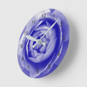 Blauw roos ronde klok (Hoek)