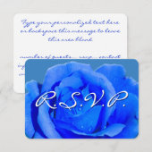 Blauw Roos RSVP Kaarten Roos op maat (Voorkant / Achterkant)