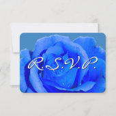 Blauw Roos RSVP Kaarten Roos op maat (Voorkant)