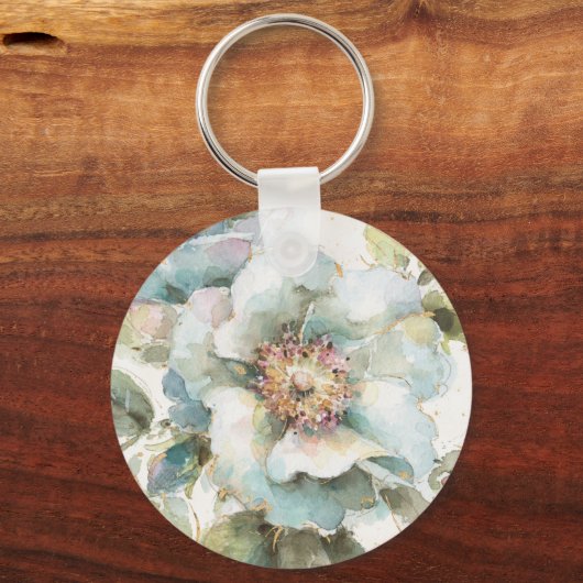 Blauw Roos Sleutelhanger (Voorkant)