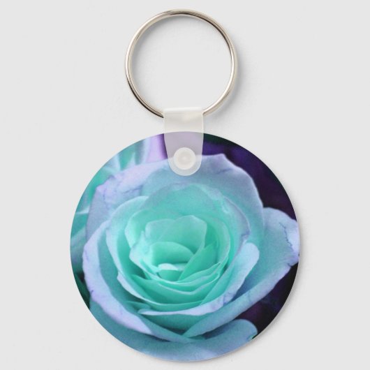 Blauw Roos Sleutelhanger (Voorkant)