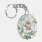 Blauw Roos Sleutelhanger (Voorkant Links)