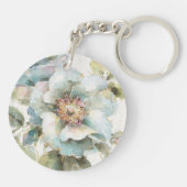 Blauw Roos Sleutelhanger (Achterkant)