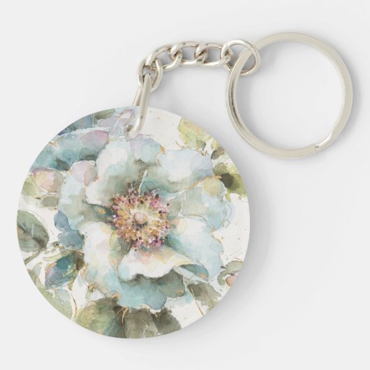 Blauw Roos Sleutelhanger (Achterkant)