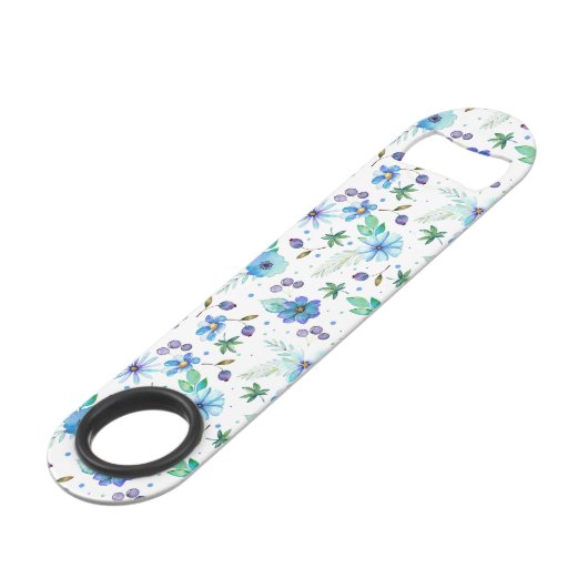 Blauw roos speed flessenopener (Voorkant Gekanteld)