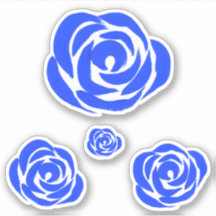 Blauw Roos Sticker Set