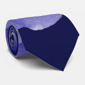 Blauw roos stropdas (Opgerold)