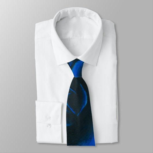 Blauw Roos Stropdas (Gebonden)