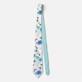 Blauw roos stropdas (Voorkant)