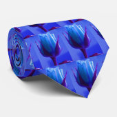 Blauw Roos - Stropdas voor probleemoplossing - (Opgerold)