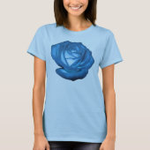 blauw roos t-shirt (Voorkant)