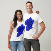 Blauw Roos T-shirt (Unisex)