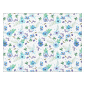 Blauw roos tafelkleed (Voorkant (Horizontaal))