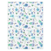 Blauw roos tafelkleed (Voorkant)