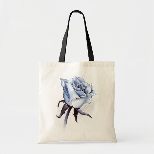 blauw roos tas (Voorkant)