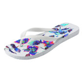 blauw Roos Teenslippers (Schuin)