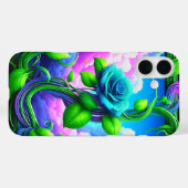 Blauw Roos telefoonhoesje Case-Mate iPhone Case (Achterkant (horizontaal))