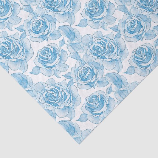Blauw roos tissuepapier (Detail)