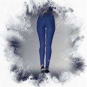 Blauw Roos Top‑Hat Kat leggings