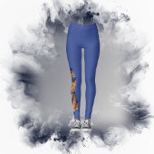 Blauw Roos Top‑Hat Kat leggings